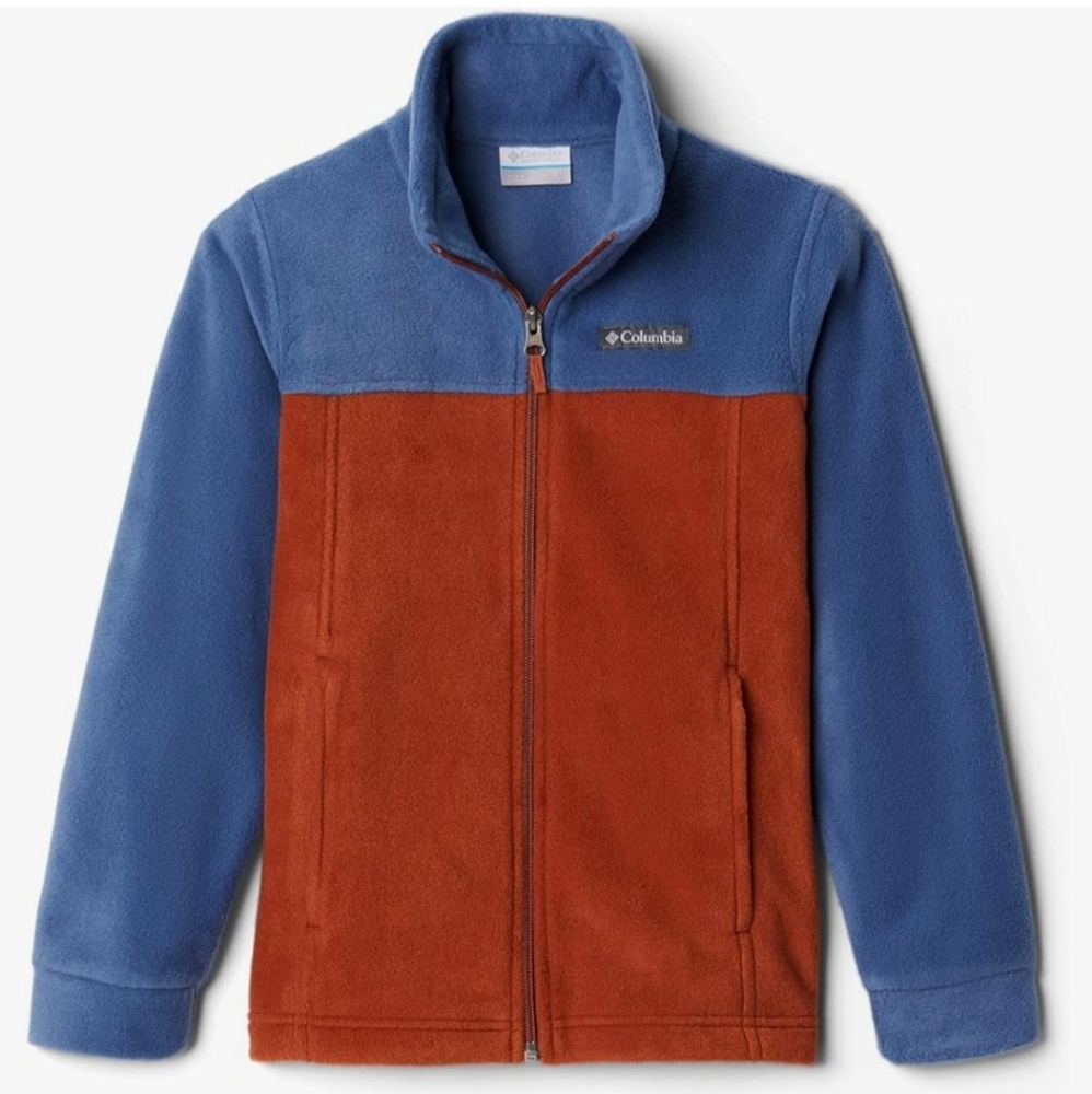 Columbia Youth Boys' XS (6/7) Blue/Burnt Orange Steens Mountain II Fleece Jacket